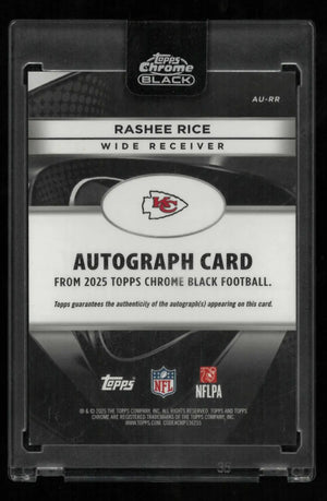 2025 Topps Chrome Black Autograph Rashee Rice Auto Blue /150 