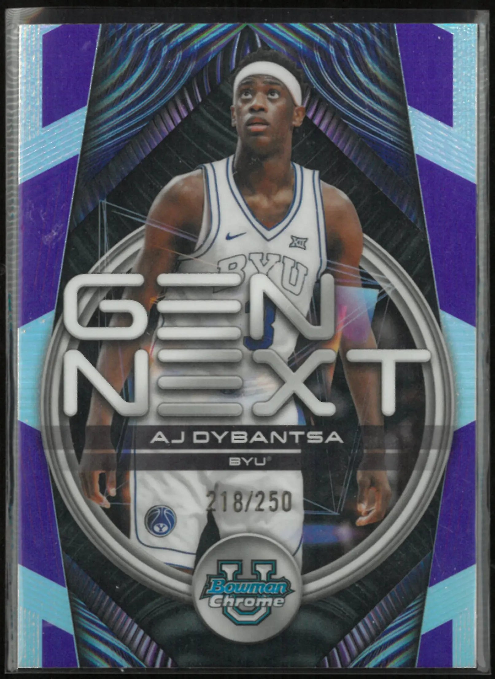 2025 Topps Chrome Bowman University Gen Next AJ Dybantsa Purple /250 