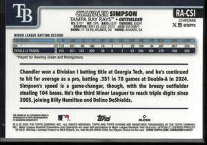2025 Topps Chrome Chandler Simpson Autograph Blue Raywave RC Rookie /150 
