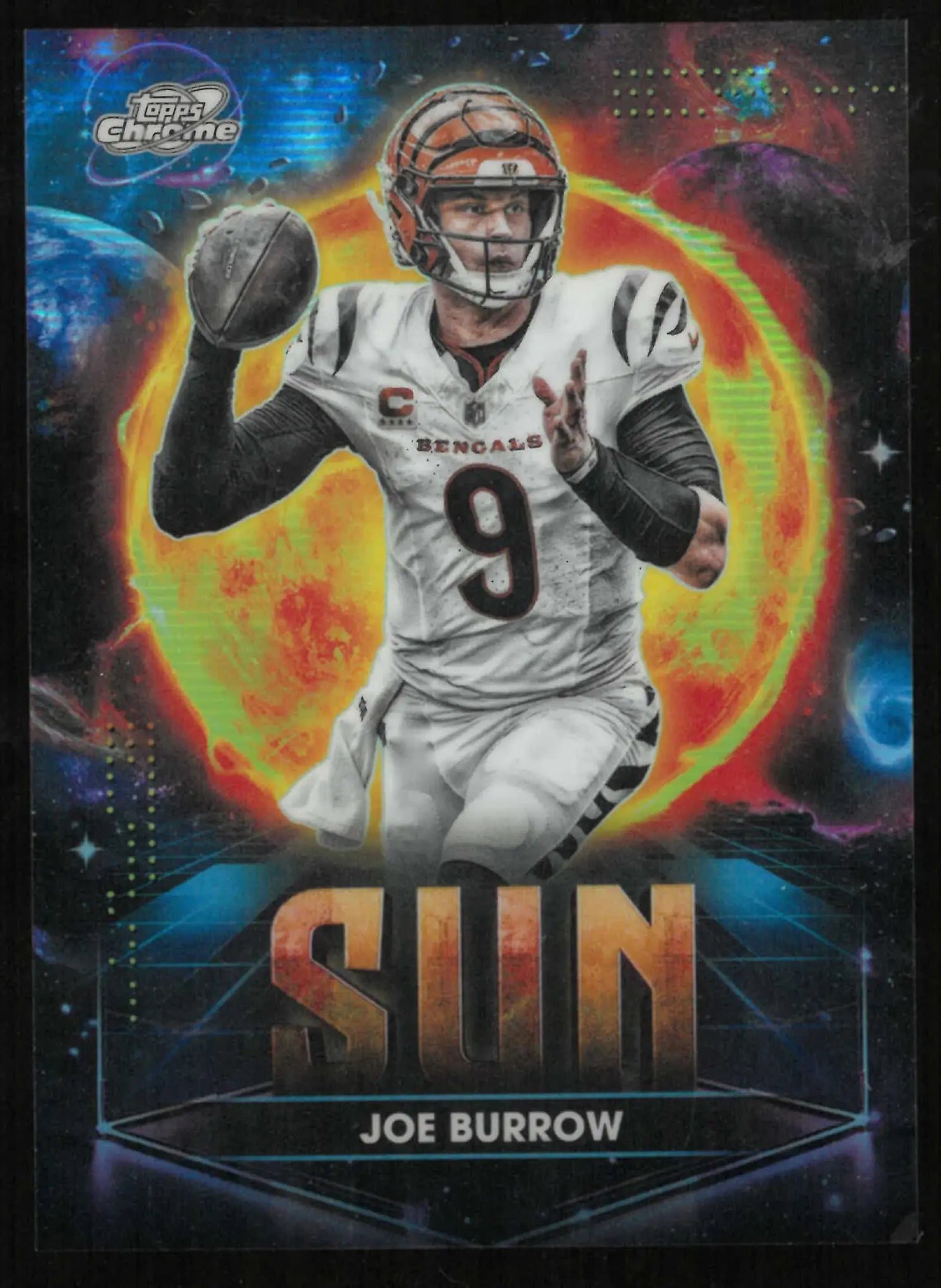 2025 Topps Chrome Cosmic Joe Burrow Planetary Pursuit Sun 