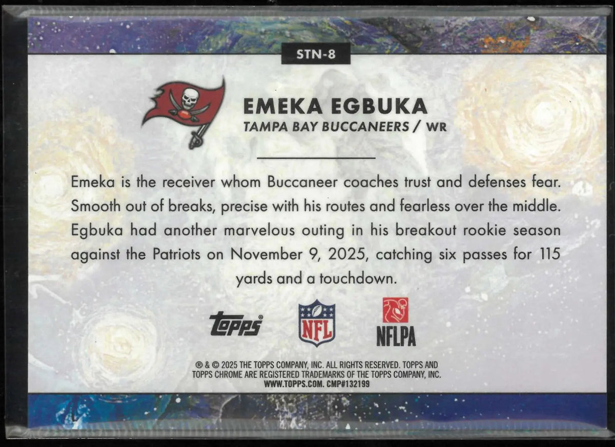 2025 Topps Chrome Cosmic Stars in the Night Rookie Emeka Egbuka Gold /50 RC 