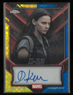 2025 Topps Chrome Deadpool Autograph X-23 Auto Blue Yellow /15 