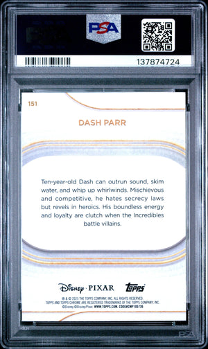 2025 Topps Chrome Disney Dash Parr Mickey Mouse Shimmer PSA 7 /101 