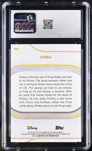 2025 Topps Chrome Disney Simba Yellow Refractor /275 CGC 10 