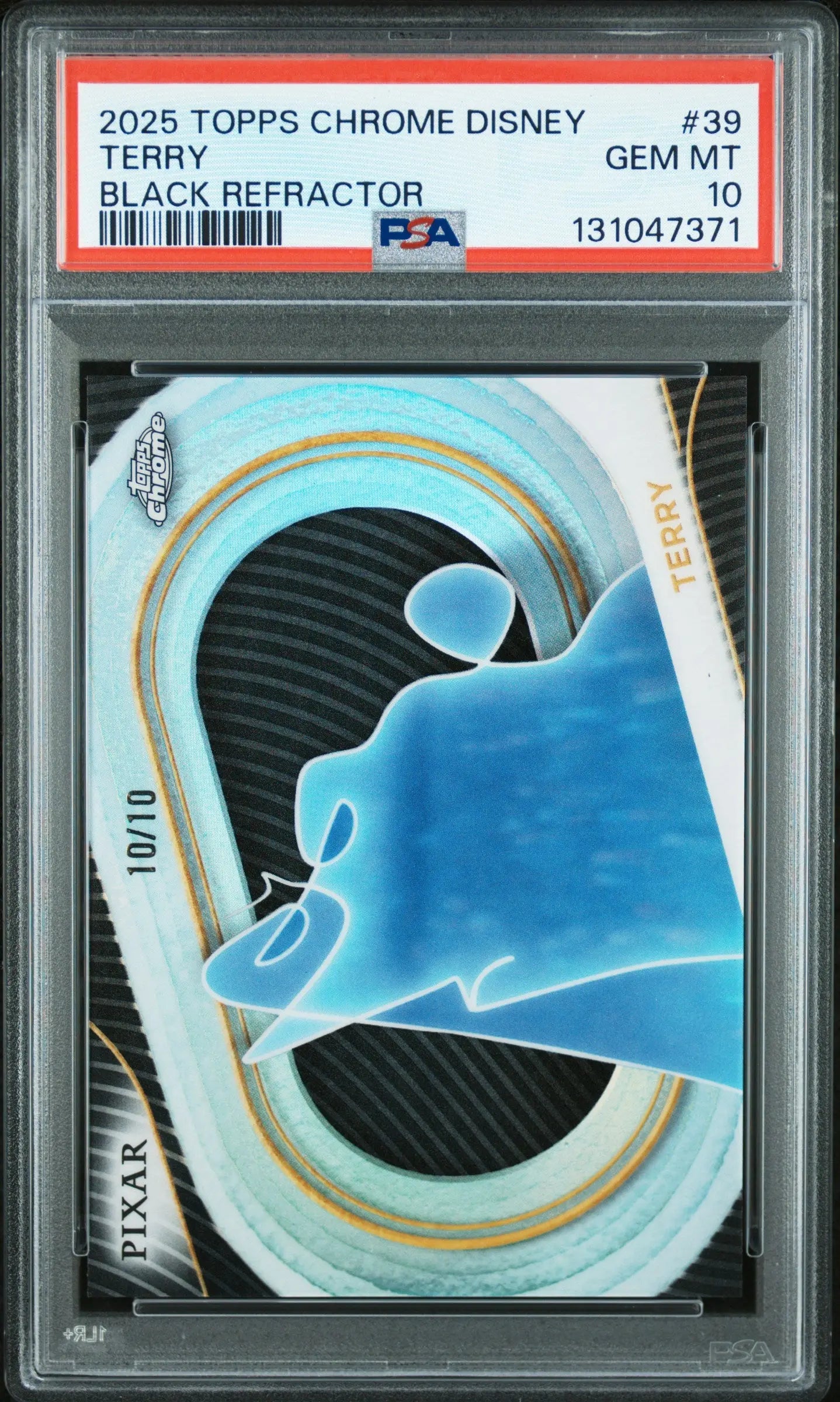 2025 Topps Chrome Disney Terry Black Refractor /10 PSA 10 