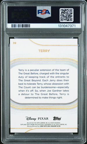 2025 Topps Chrome Disney Terry Black Refractor /10 PSA 10 