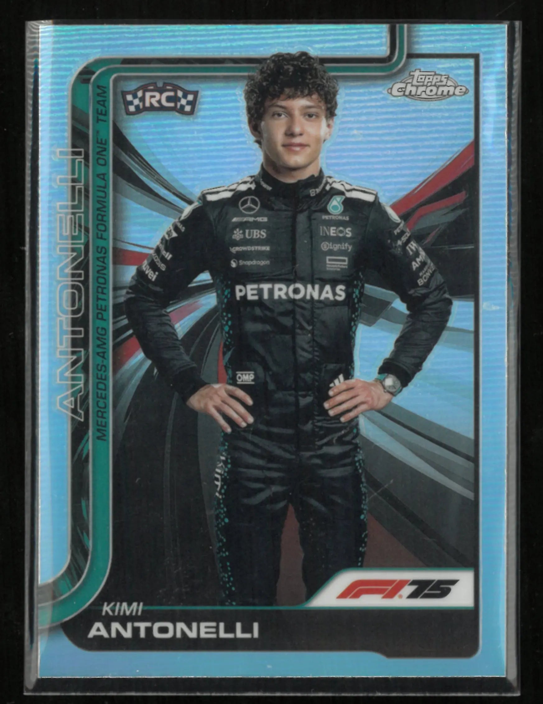 2025 Topps Chrome F1 75 Kimi Antonelli Rookie RC 