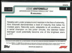 2025 Topps Chrome F1 75 Kimi Antonelli Rookie RC 