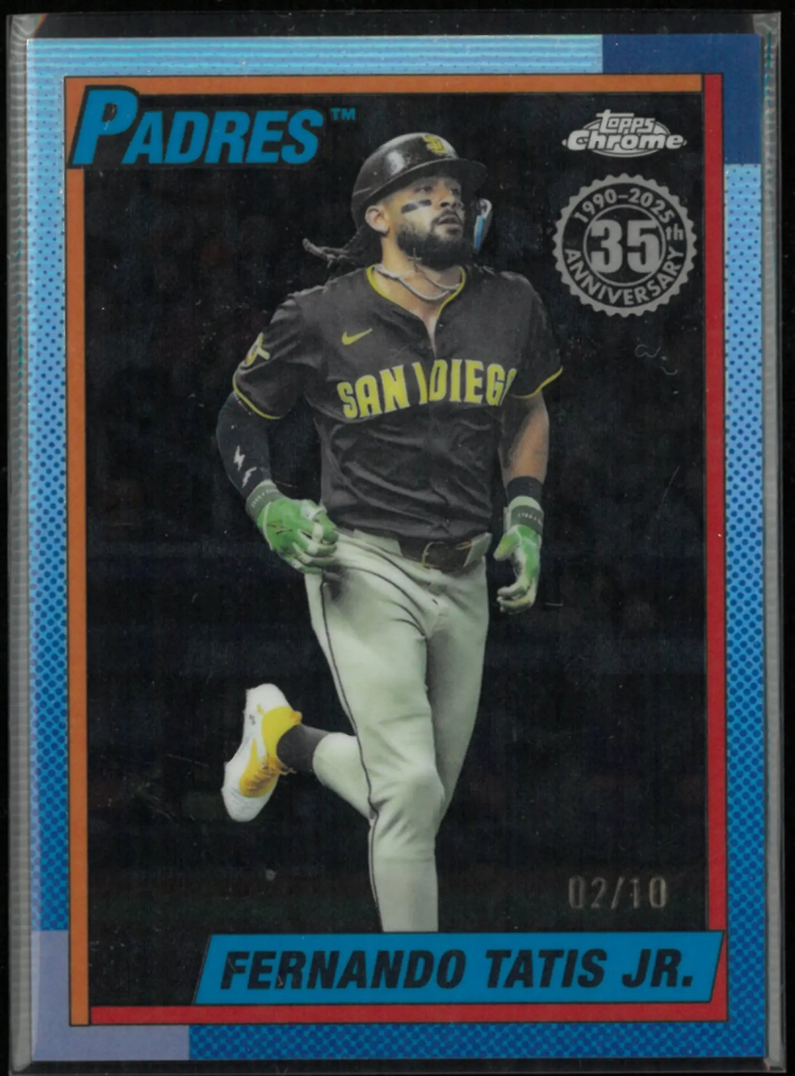2025 Topps Chrome Fernando Tatis Jr 35th Anniversary 1990 /10 