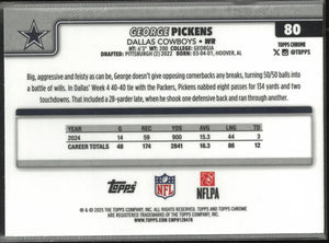 2025 Topps Chrome Football Camo George Pickens 