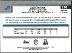 2025 Topps Chrome Football Gold Geometric Refractor Rookie Isaac Teslaa /50 