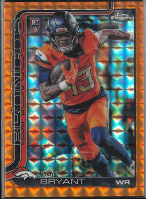2025 Topps Chrome Football Orange Geometric Refractor Rookie Pat Bryant /25 