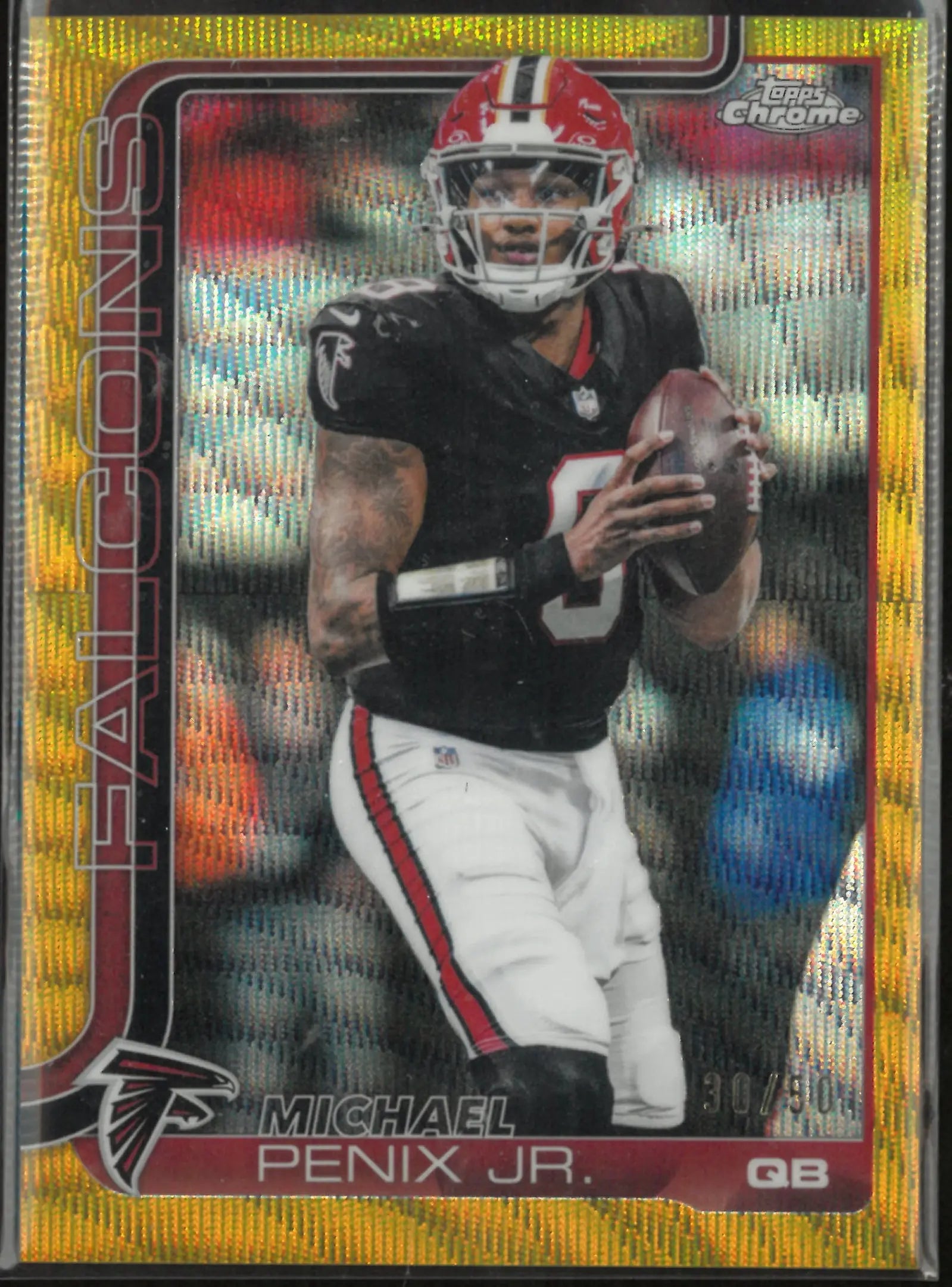 2025 Topps Chrome Gold Wave Refractor Michael Penix JR /50 