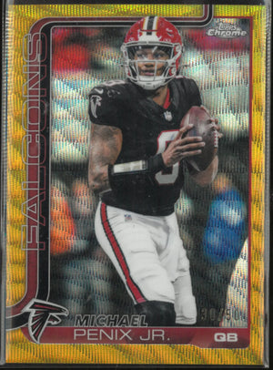 2025 Topps Chrome Gold Wave Refractor Michael Penix JR /50 