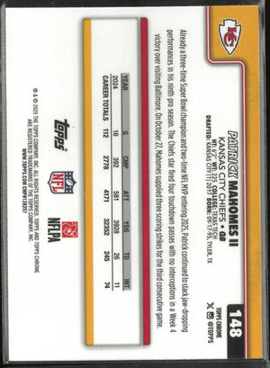 2025 Topps Chrome Green Wave Refractor Patrick Mahomes II /99 