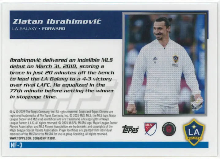 2025 Topps Chrome MLS Zlatan Ibrahimovic Black Disco /10 
