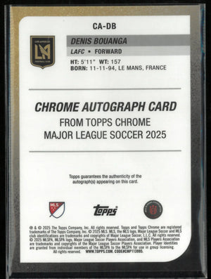 2025 Topps Chrome Major League Soccer Chrome Autograph Denis Bouanga Red /5 