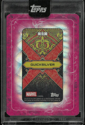 2025 Topps Chrome Marvel Mint Gambits Deck Quicksilver /99 
