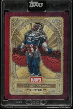 2025 Topps Chrome Marvel Mint Gold Red Refractor Captain America /5 