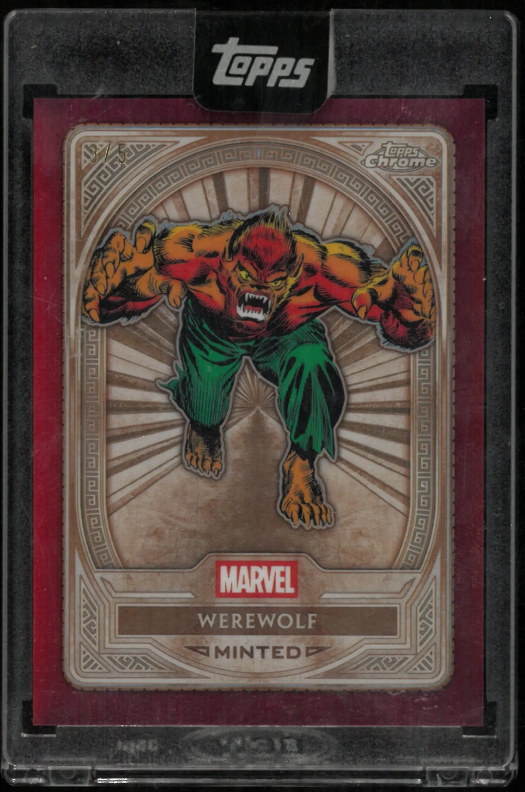 2025 Topps Chrome Marvel Mint Gold Red Refractor Werewolf /5 