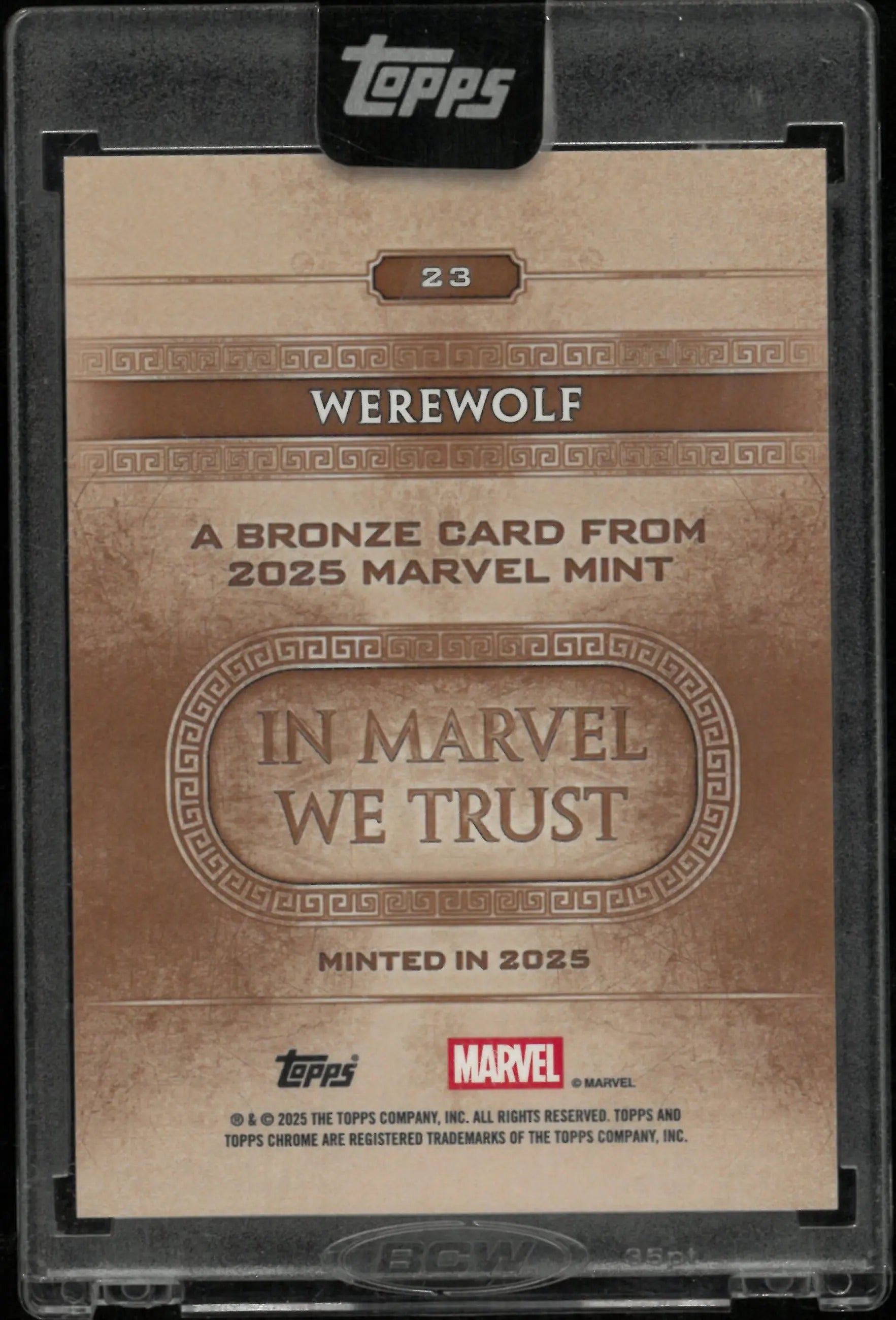 2025 Topps Chrome Marvel Mint Gold Red Refractor Werewolf /5 