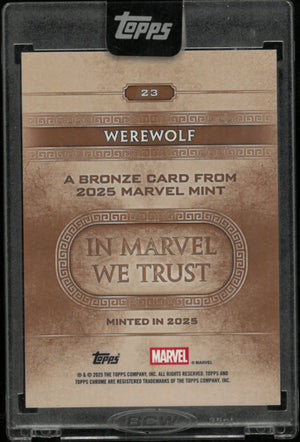 2025 Topps Chrome Marvel Mint Gold Red Refractor Werewolf /5 