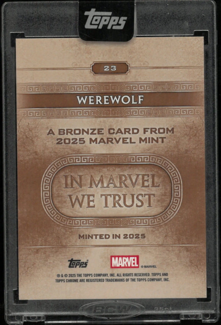 2025 Topps Chrome Marvel Mint Gold Red Refractor Werewolf /5 