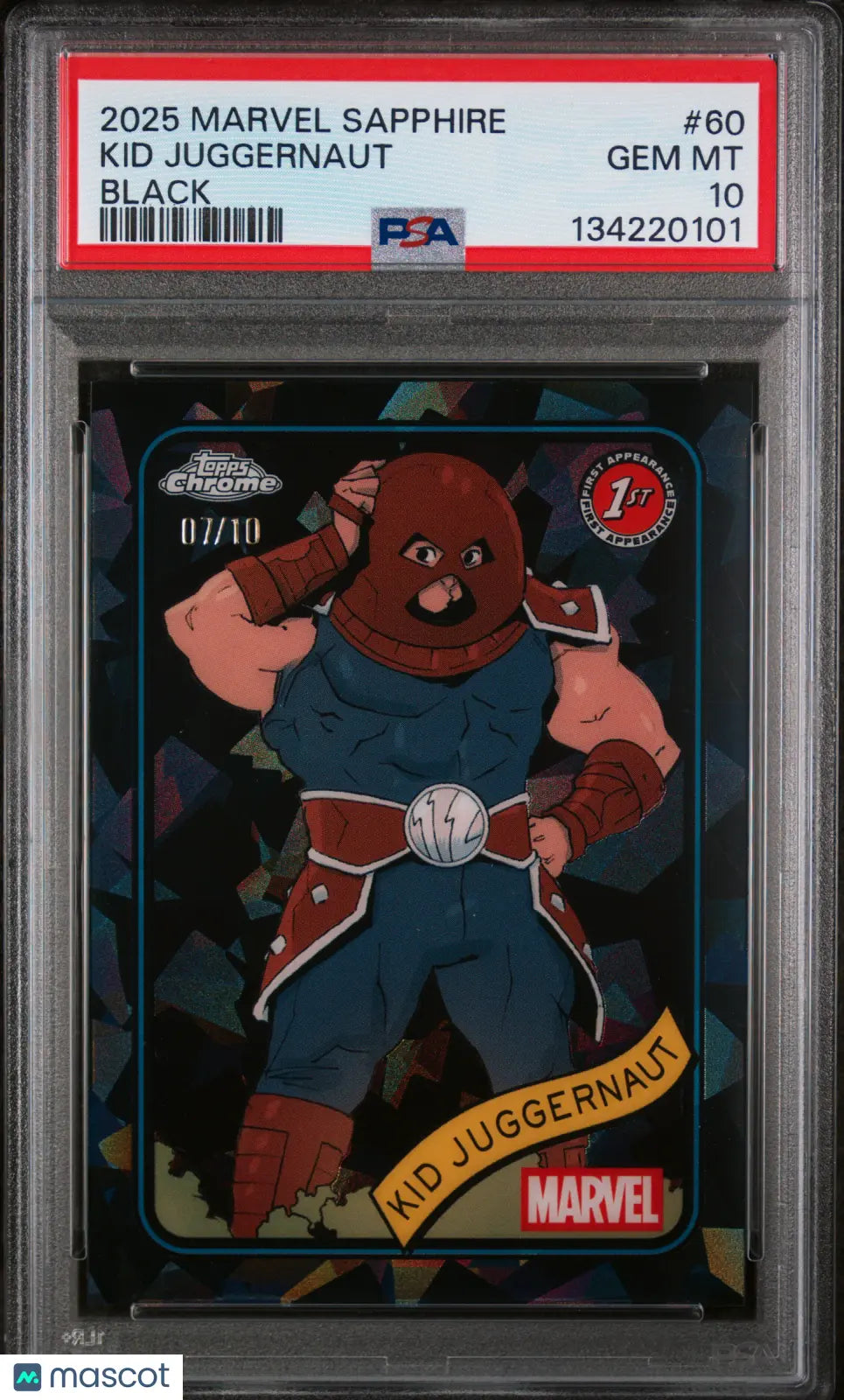 2025 Topps Chrome Marvel Sapphire Edition Kid Juggernaut #60 PSA 10 