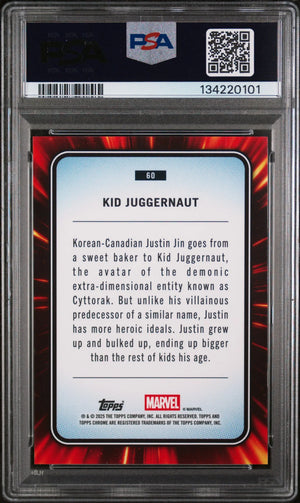 2025 Topps Chrome Marvel Sapphire Edition Kid Juggernaut #60 PSA 10 