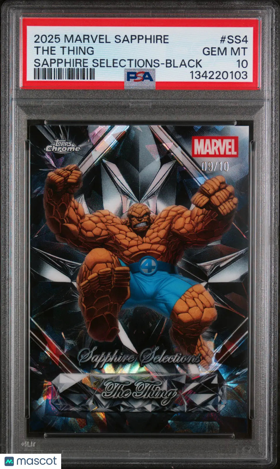 2025 Topps Chrome Marvel Sapphire Edition Sapphire Selections The Thing PSA 10 