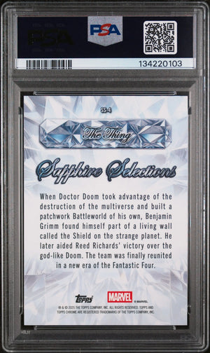 2025 Topps Chrome Marvel Sapphire Edition Sapphire Selections The Thing PSA 10 
