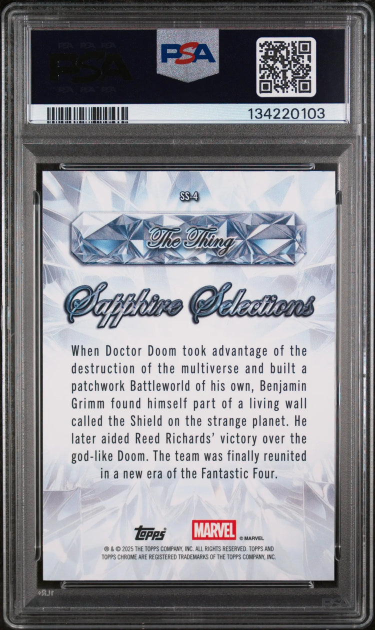 2025 Topps Chrome Marvel Sapphire Edition Sapphire Selections The Thing PSA 10 