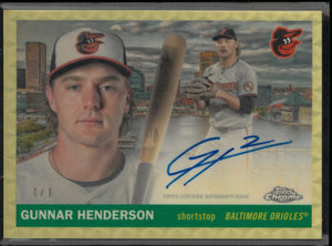 2025 Topps Chrome Platinum 1955 City Autograph Gunnar Henderson Superfractor /1 