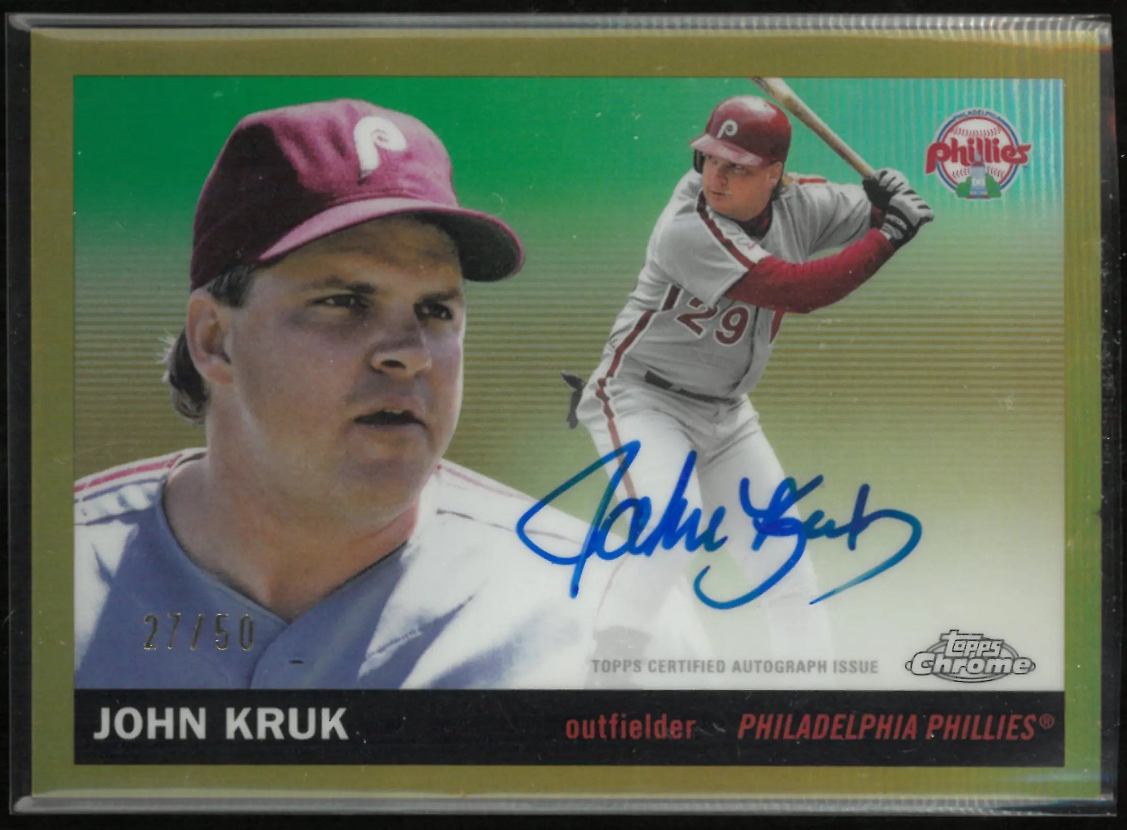 2025 Topps Chrome Platinum Autograph John Kruk Auto Gold /50 