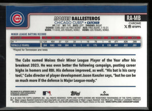 2025 Topps Chrome RC Auto Moises Ballesteros Green Yellow Lava Lamp /125 