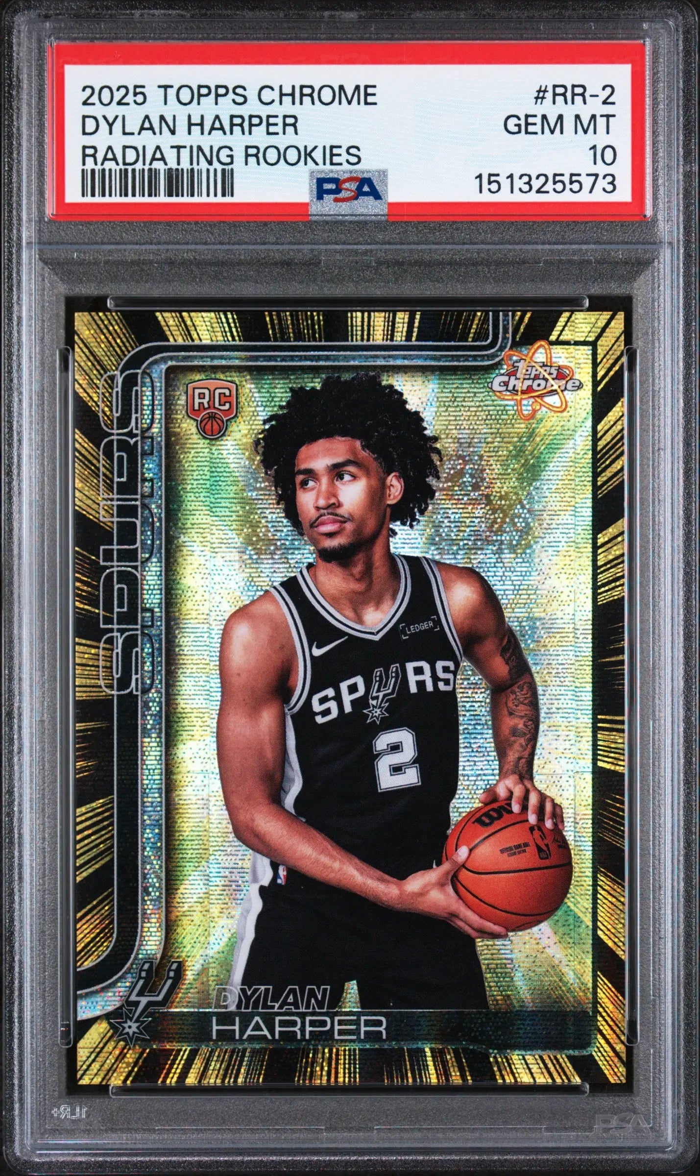 2025 Topps Chrome Radiating Rookies Dylan Harper RC PSA 10 