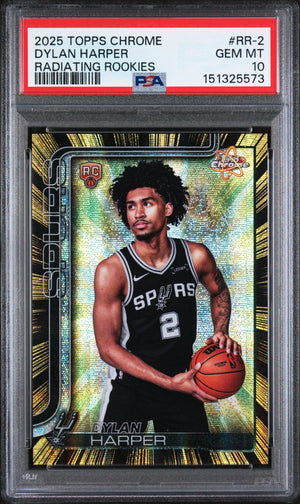 2025 Topps Chrome Radiating Rookies Dylan Harper RC PSA 10 