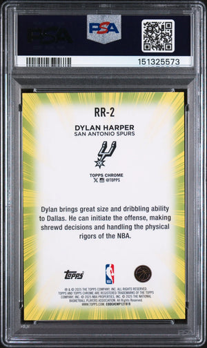 2025 Topps Chrome Radiating Rookies Dylan Harper RC PSA 10 