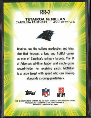 2025 Topps Chrome Radiating Rookies Tetairoa McMillan RC 