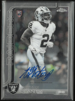 2025 Topps Chrome Rookie Autograph Ashton Jeanty Auto RC 
