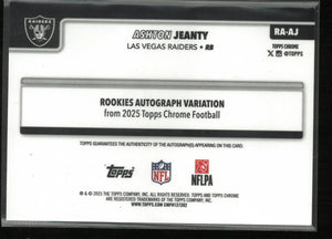 2025 Topps Chrome Rookie Autograph Ashton Jeanty Auto RC 
