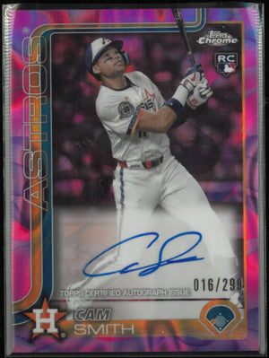 2025 Topps Chrome Rookie Autograph Cam Smith Auto Purple Lava Lamp /299 RC 