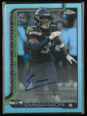 2025 Topps Chrome Rookie Autograph Nick Emmanwori Auto /499 RC 
