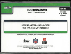 2025 Topps Chrome Rookie Autograph Nick Emmanwori Auto /499 RC 