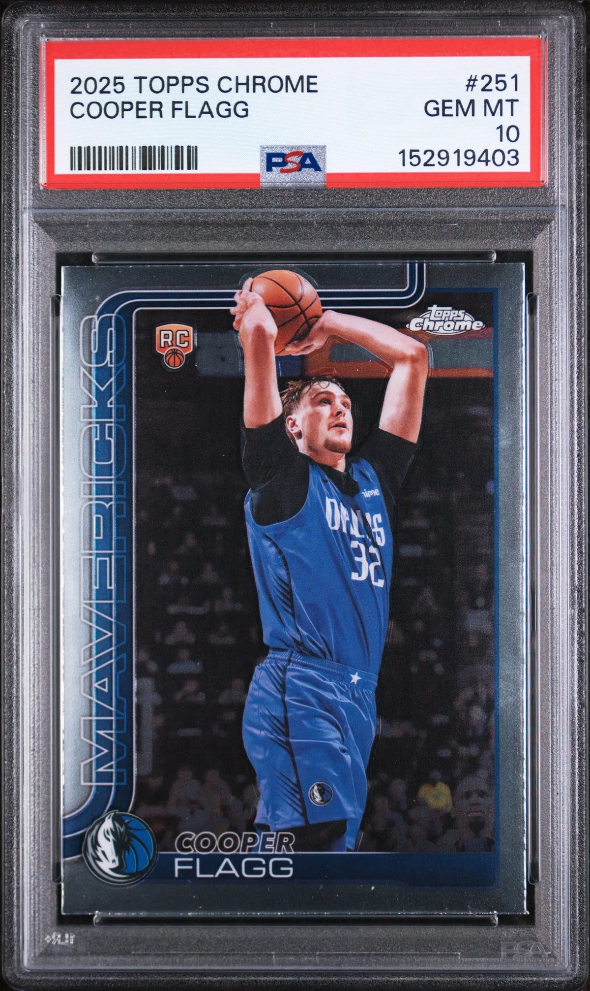 2025 Topps Chrome Rookie Cooper Flagg RC PSA 10 