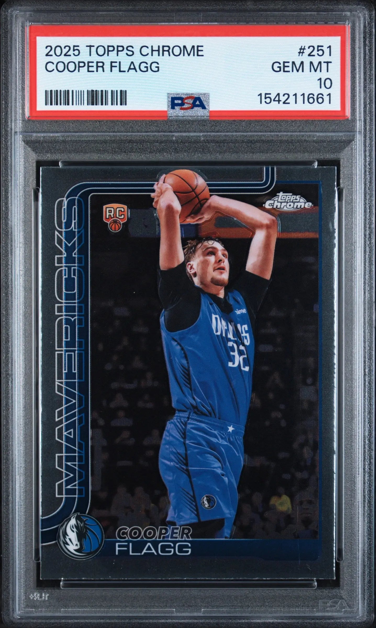 2025 Topps Chrome Rookie Cooper Flagg RC PSA 10 