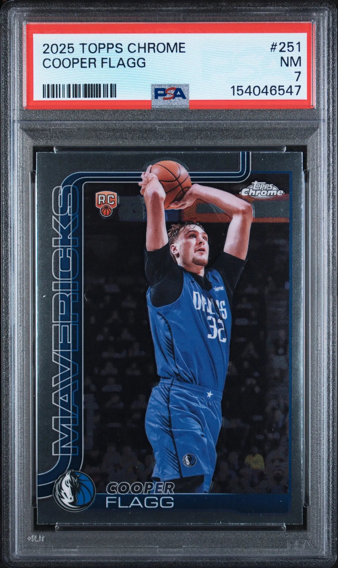 2025 Topps Chrome Rookie Cooper Flagg RC PSA 7 