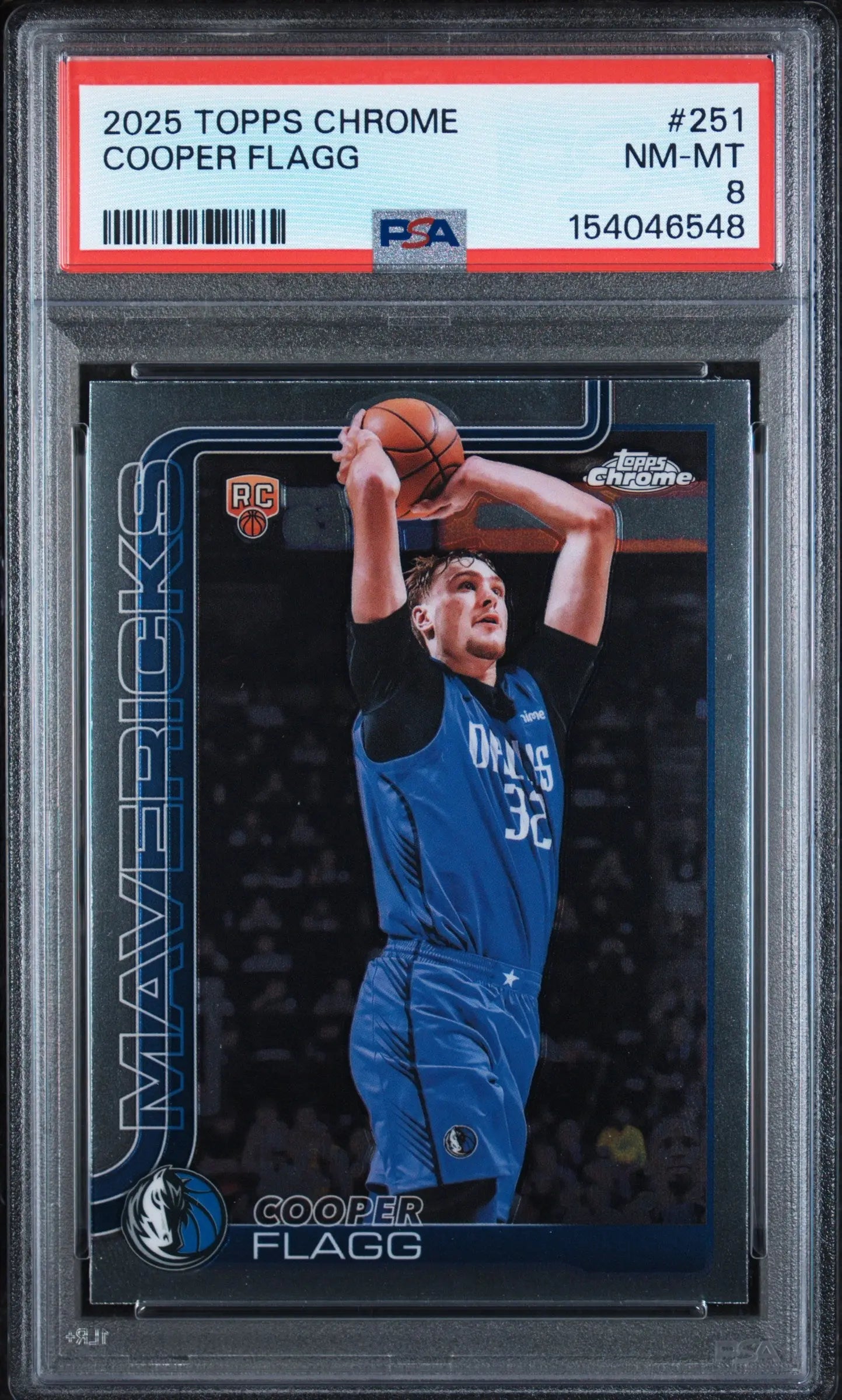 2025 Topps Chrome Rookie Cooper Flagg RC PSA 8 (A) 