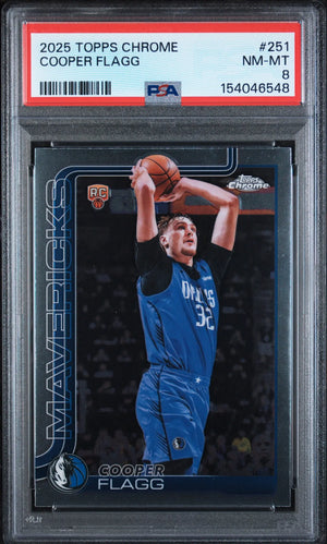 2025 Topps Chrome Rookie Cooper Flagg RC PSA 8 (A) 