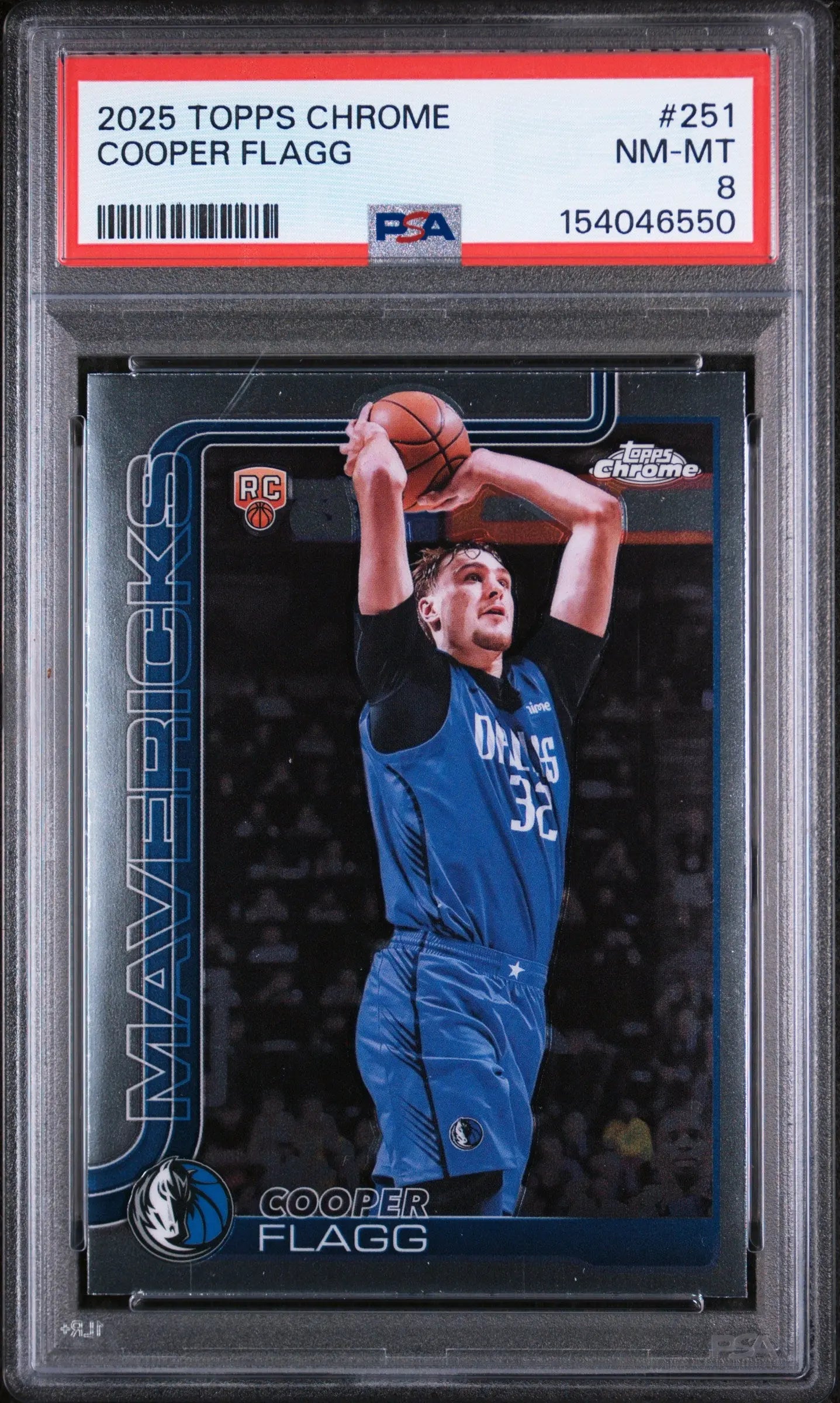 2025 Topps Chrome Rookie Cooper Flagg RC PSA 8 (B) 
